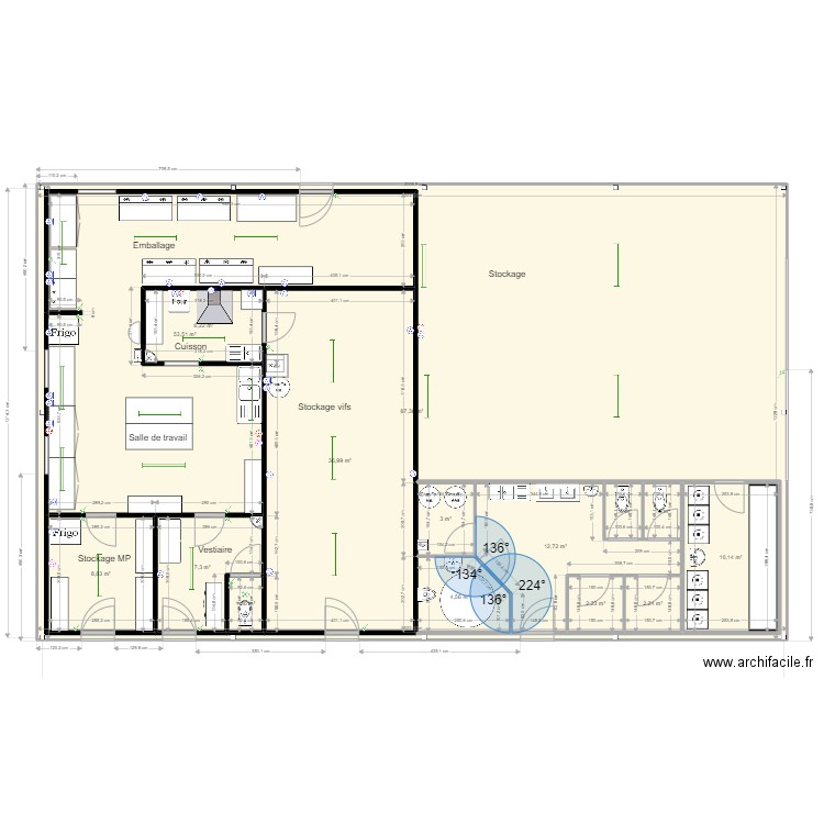 labo+elec. Plan de 15 pièces et 401 m2