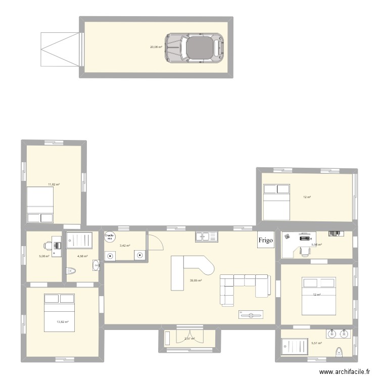 Maison. Plan de 0 pièce et 0 m2