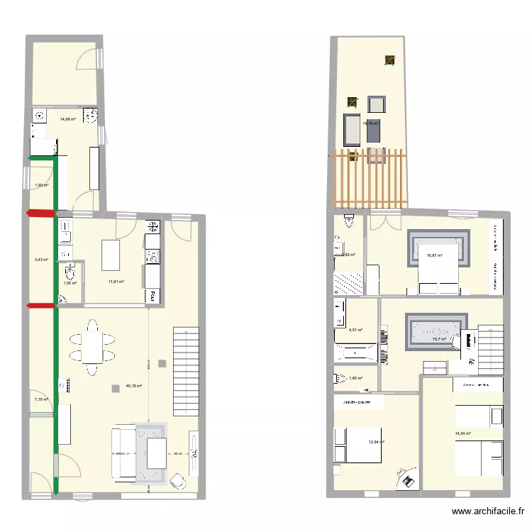 51 R CHATEAU. Plan de 