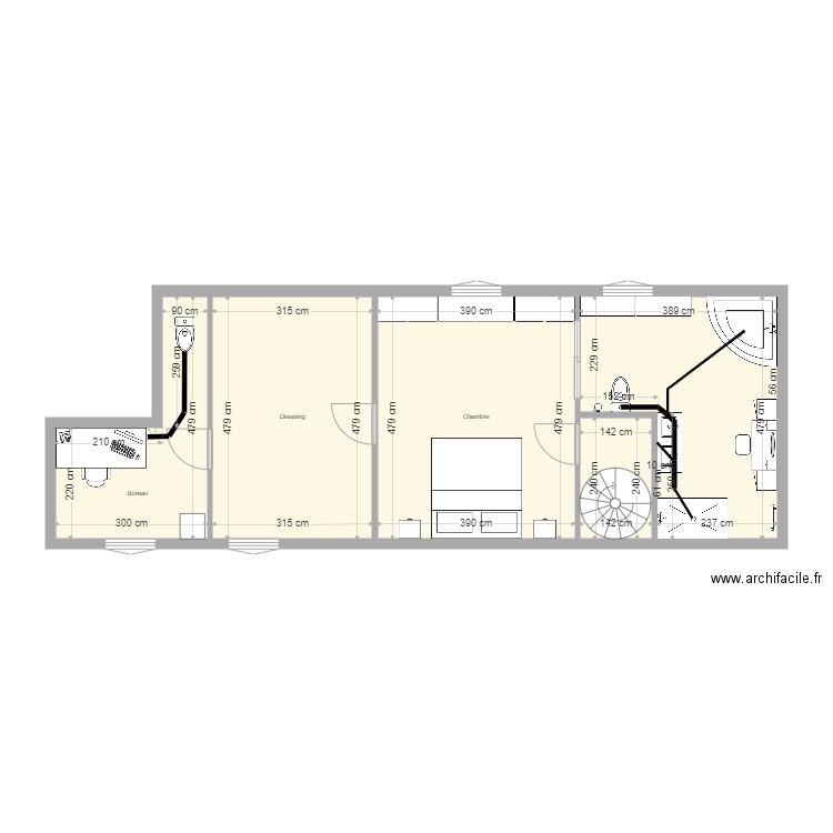 Plan salle de bain évacution. Plan de 0 pièce et 0 m2