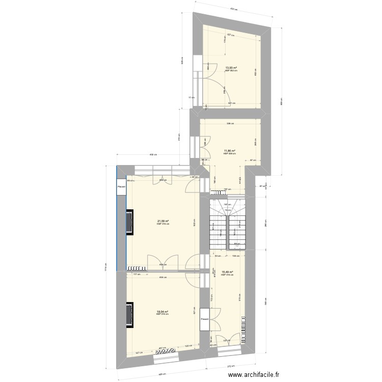 Martigné Ferchaud - Existant . Plan de 0 pièce et 0 m2