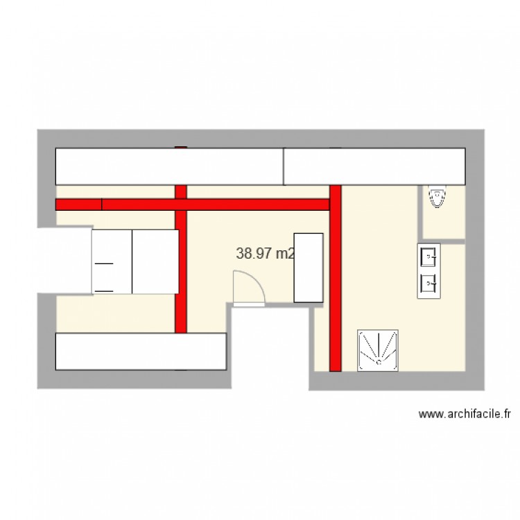 SDB. Plan de 0 pièce et 0 m2