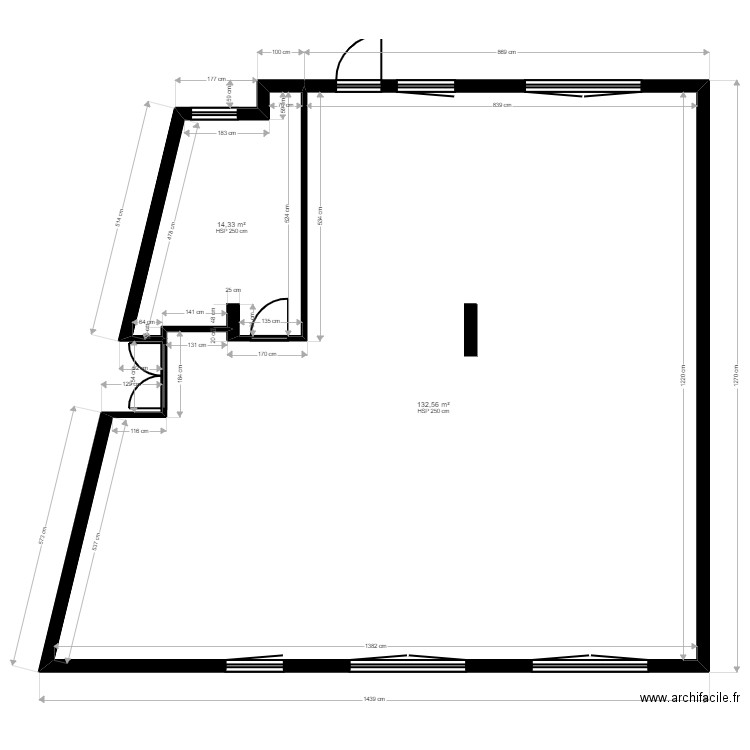 Lognes existant Jordan. Plan de 2 pièces et 147 m2