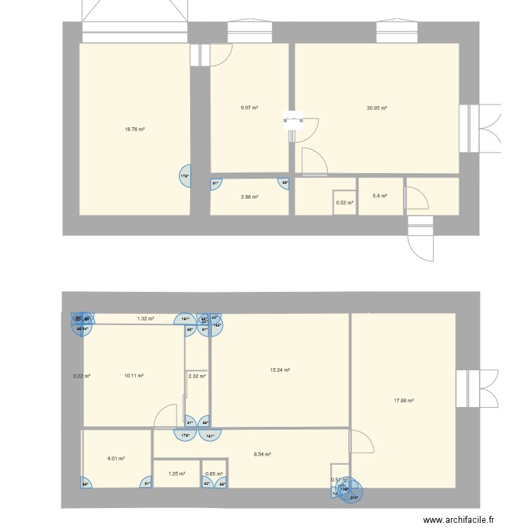 Maison amis etat initial. Plan de 0 pièce et 0 m2