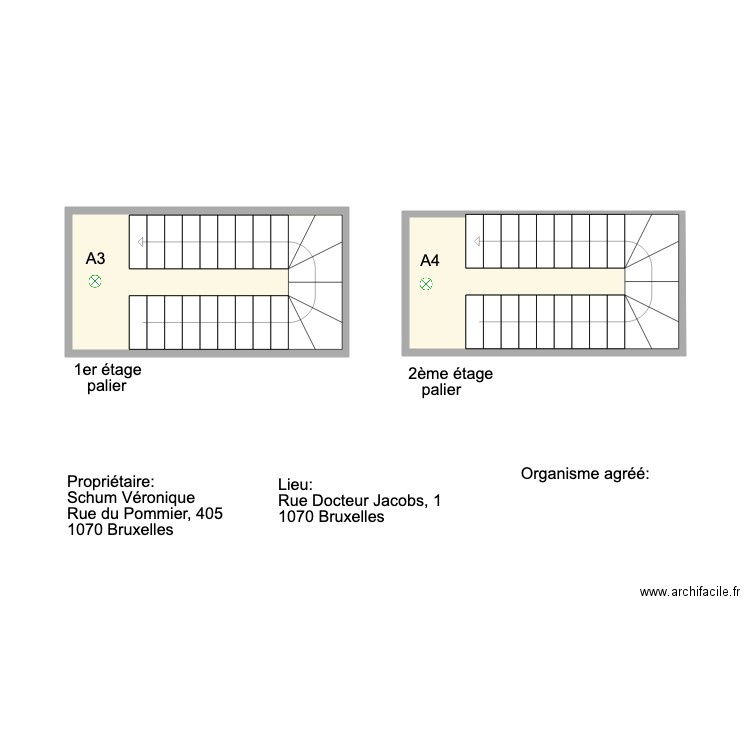 Etages  Docteur Jacobs . Plan de 0 pièce et 0 m2