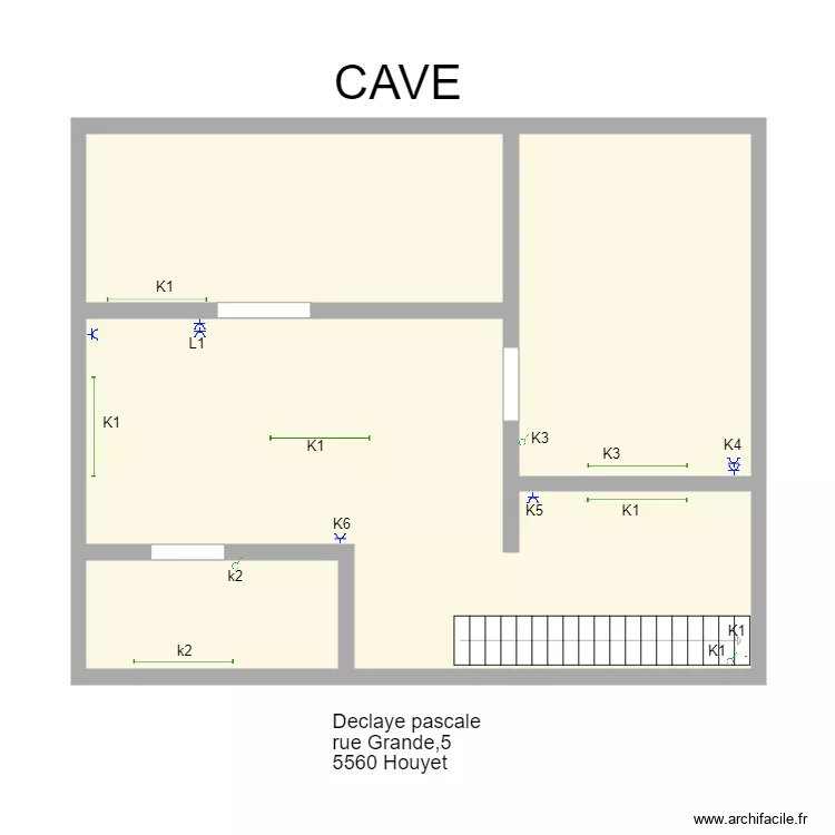 cave pascale. Plan de 