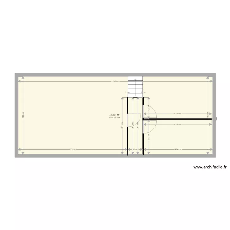 plan etage existant. Plan de 