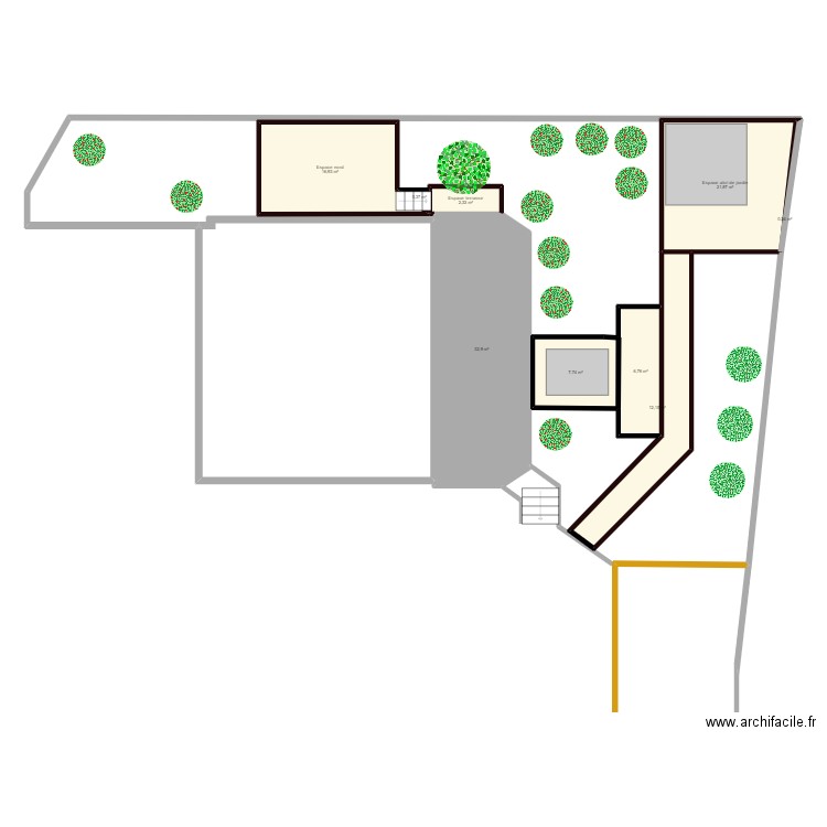 Aménagement extérieur 2. Plan de 9 pièces et 101 m2