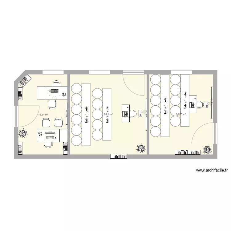 enclos extension non meubl&eacute;. Plan de 