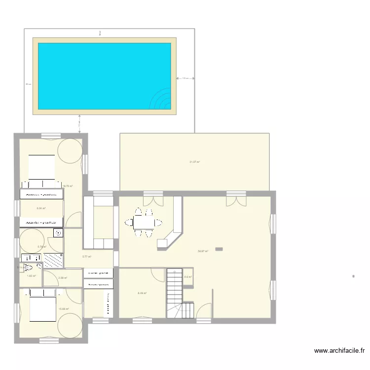 maison 3. Plan de 