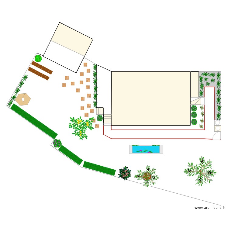 Jardin. Plan de 0 pièce et 0 m2