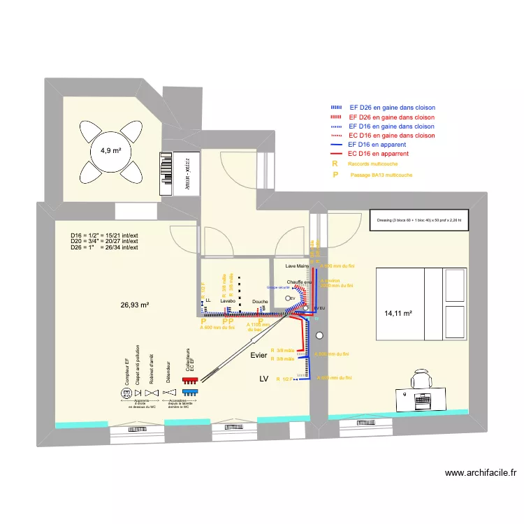 01 Levallois Plan Plomberie. Plan de 