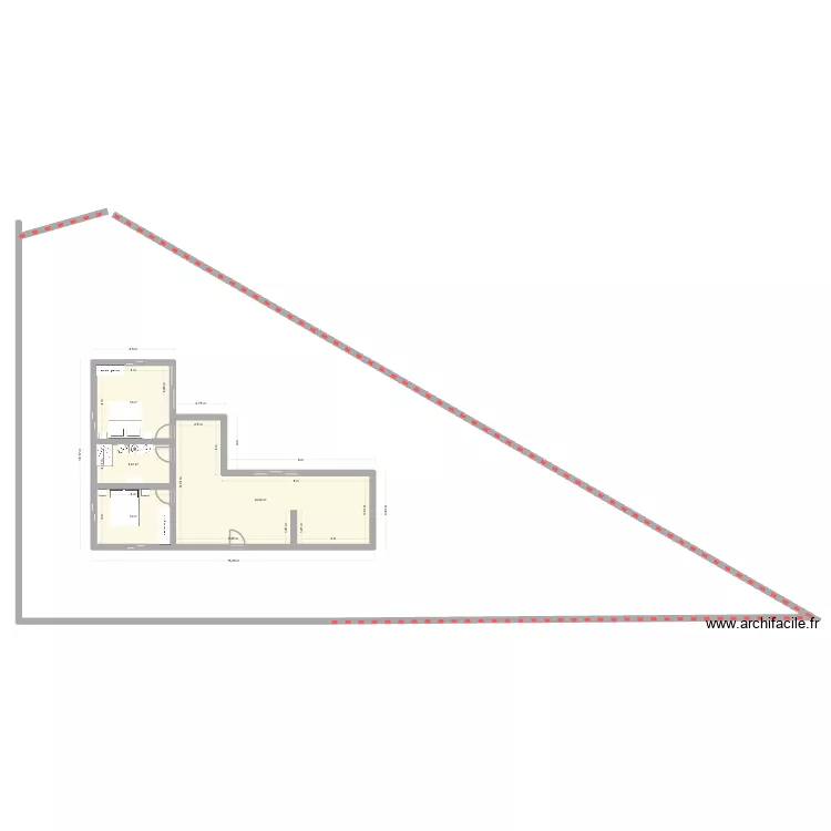 plan maison vairao. Plan de 4  et 83 m²