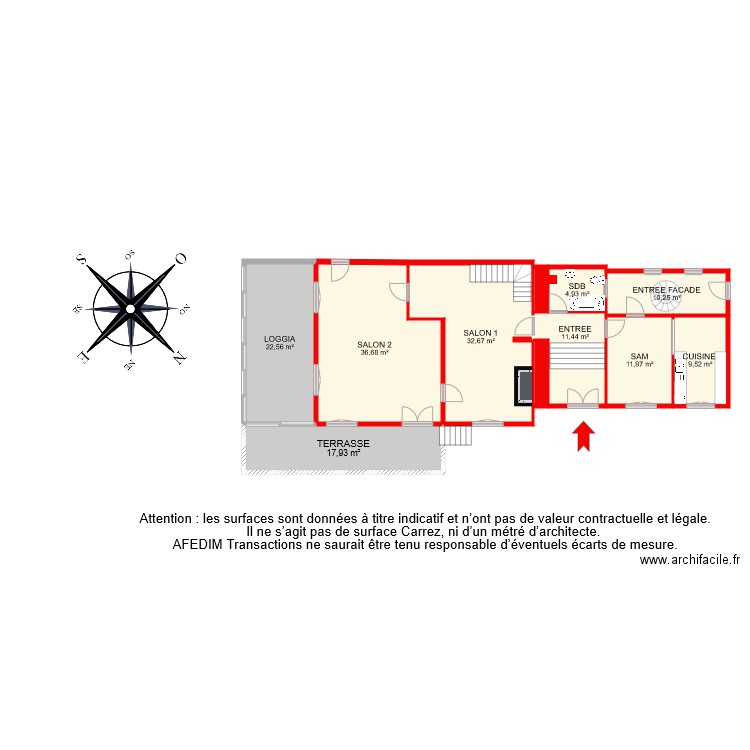 BI 6854 RDC OUAFAE VF. Plan de 0 pièce et 0 m2