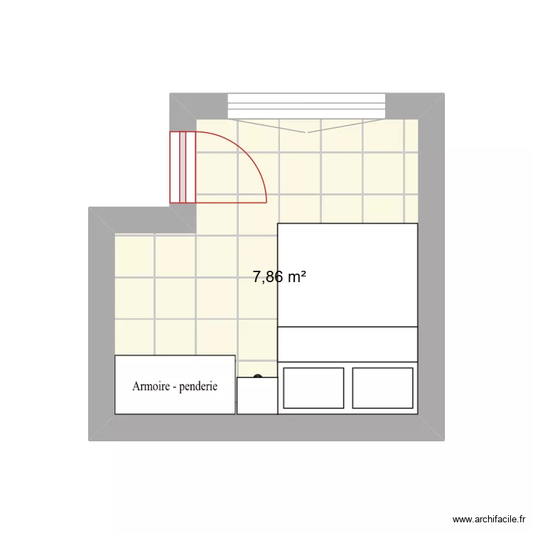 Chambre GB. Plan de 1 et 8 m² Chambre GB. Plan de 1 et 8 m²