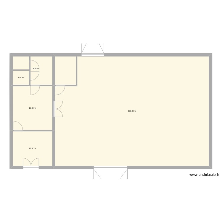 depot 1. Plan de 5 pièces et 167 m2