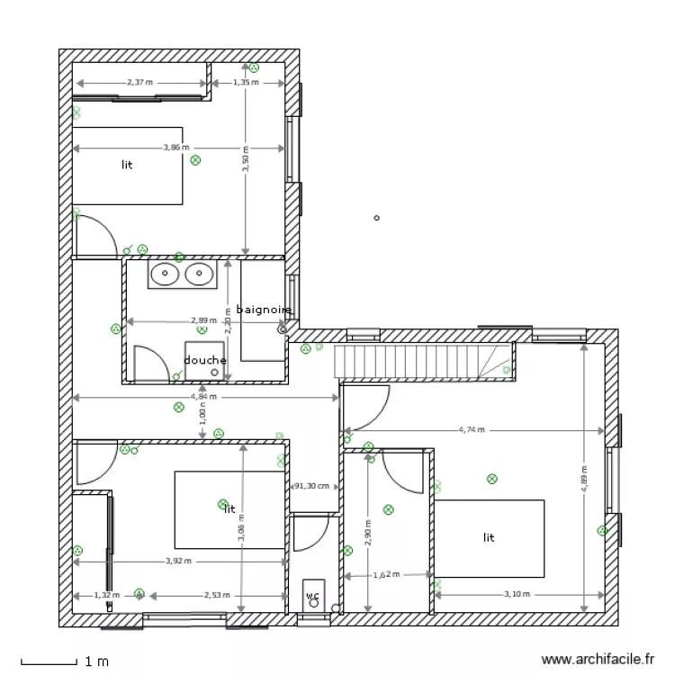 1 etage projet. Plan de 