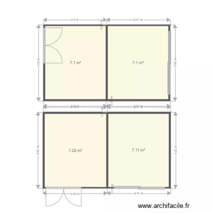 ABRI DE JARDIN. Plan de 