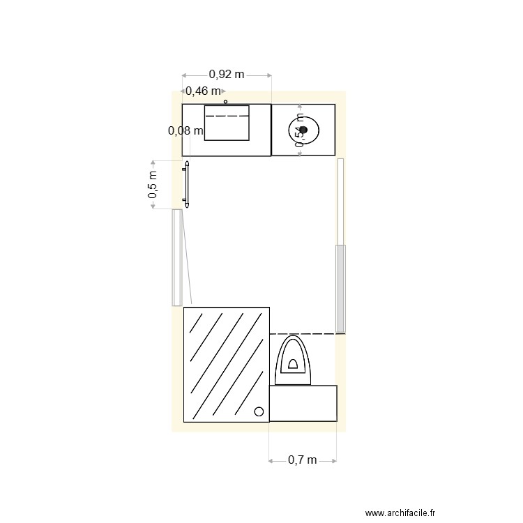 SALLE D EAU . Plan de 0 pièce et 0 m2