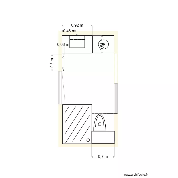 SALLE D EAU . Plan de 