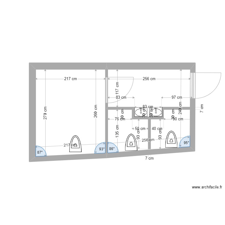 vacheron 1. Plan de 2 pièces et 12 m2