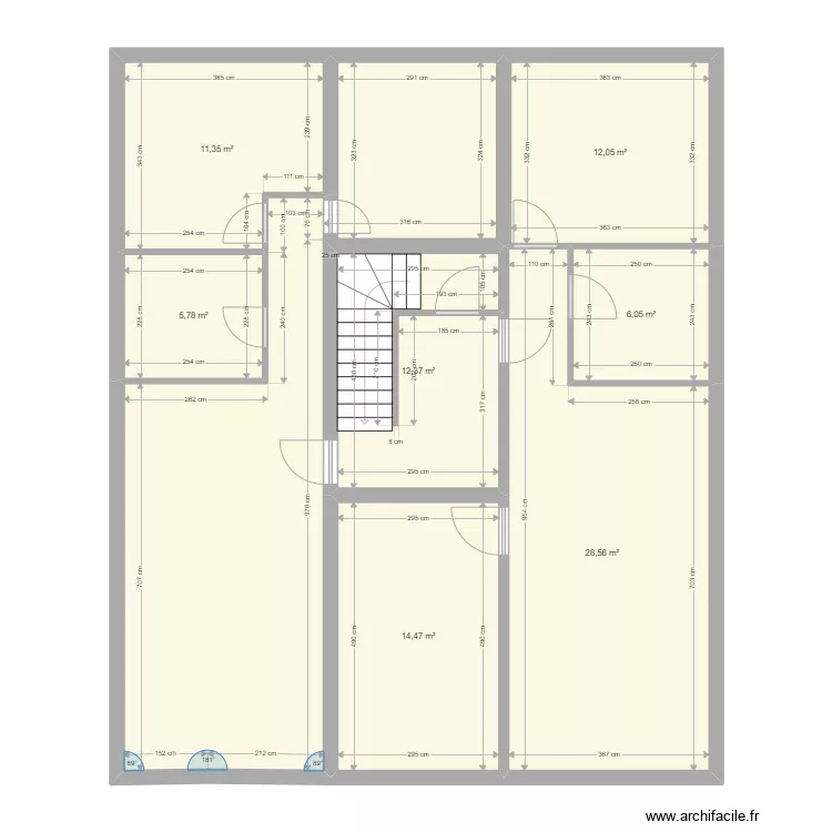 &eacute;tage avant chappe. Plan de 