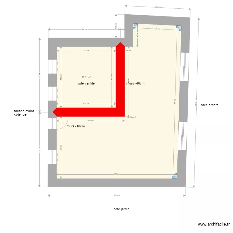 rez de chausse stoumont. Plan de 