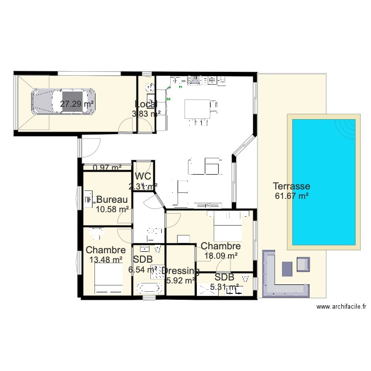Nouvelle. Plan de 0 pièce et 0 m2