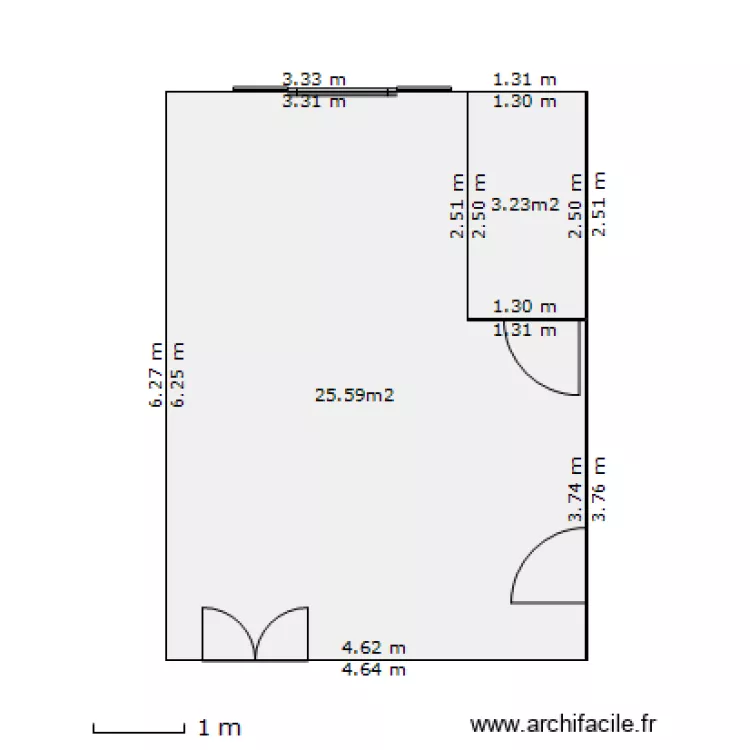CHAMBRE GITE. Plan de CHAMBRE GITE. Plan de