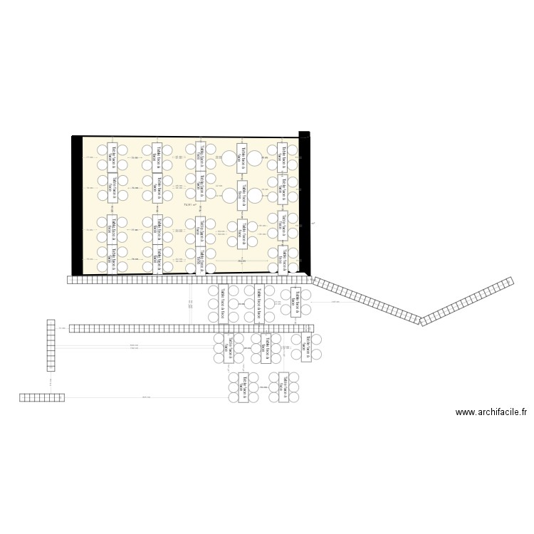 configuration 16 03 2023. Plan de 2 pièces et 75 m2