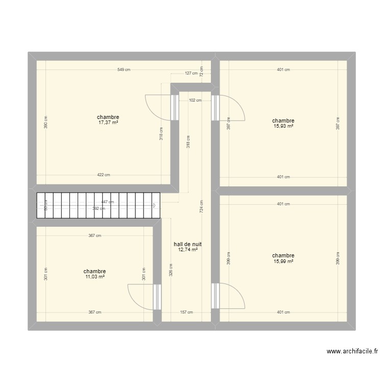 floreffe bertrand et 1 . Plan de 5 pièces et 73 m2