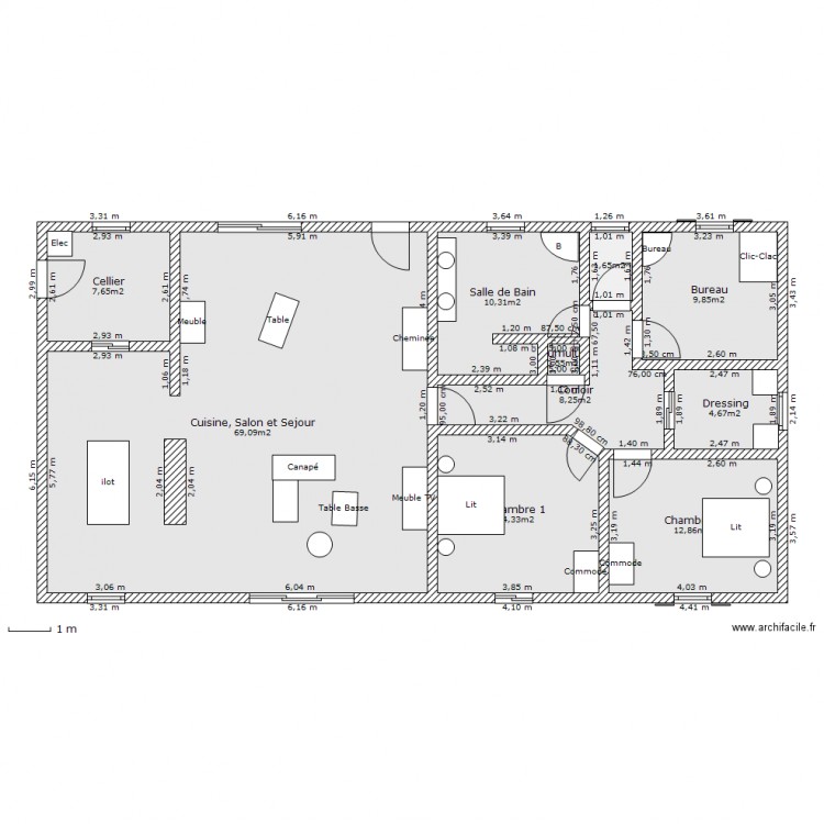 maison. Plan de 0 pièce et 0 m2