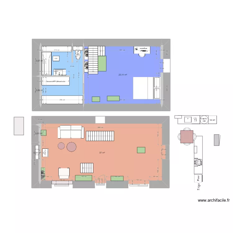 Ploerdut 5 Salon Ouest. Plan de 