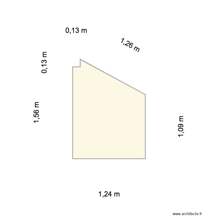 SEPARATION. Plan de 1 pièce et 2 m2