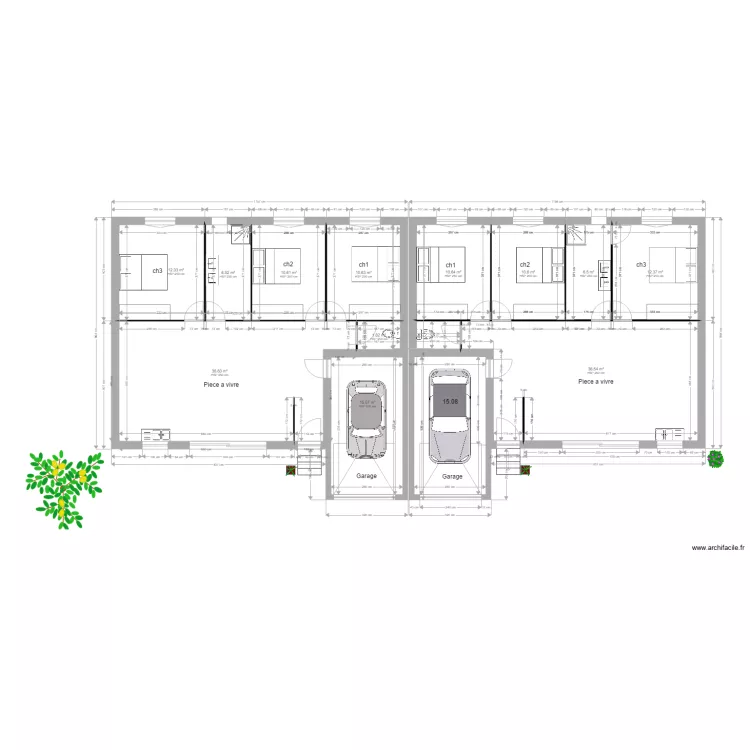 copro 80m2 sirocco. Plan de 