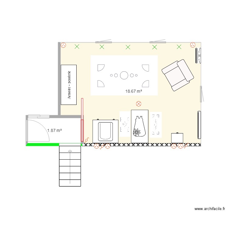 elec chambre2 yess. Plan de 0 pièce et 0 m2