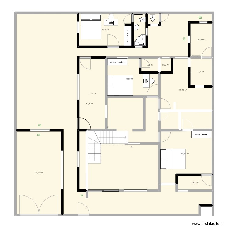 2-Plan Villa Elisabeth Avec Draft 1. Plan de 20 pièces et 306 m2