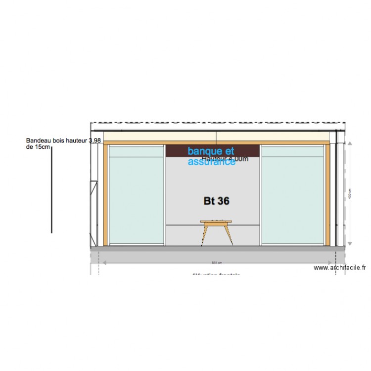 Façade Banque Evreux Mail. Plan de 0 pièce et 0 m2