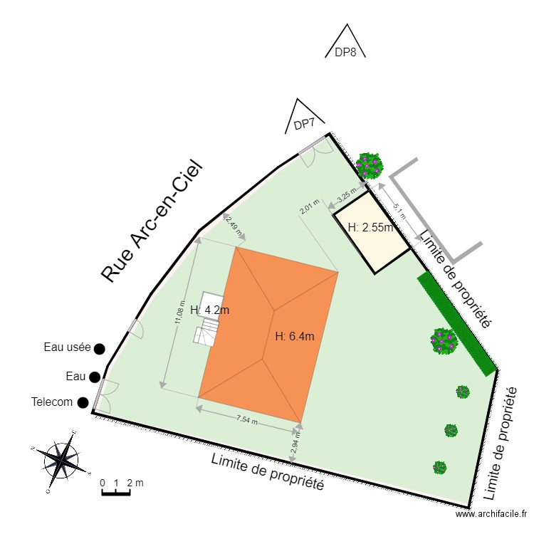 DP2 existant 2021 sans garage. Plan de 0 pièce et 0 m2