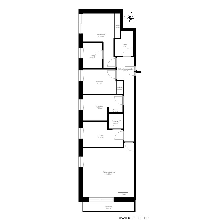 ED PRAT DE CASA BLOC B 2 1 LA CORTINADA ORDINO. Plan de 0 pièce et 0 m2