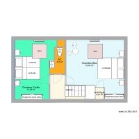 Etage Glycine avec meubles et lits rapprochés avec toilette 03 03 2023