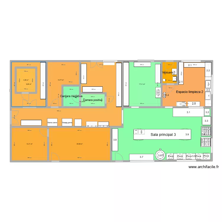 Cocina San Isidro bis. Plan de 
