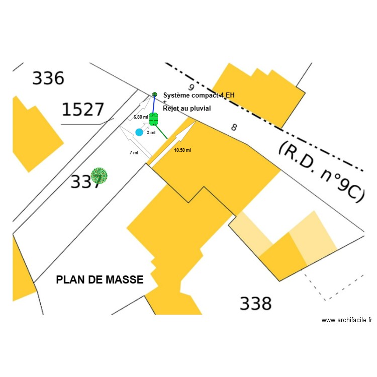 Monlezun. Plan de 0 pièce et 0 m2