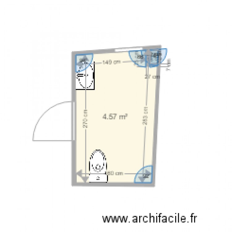 wc paroisse actuel 1. Plan de 0 pièce et 0 m2