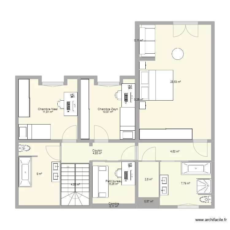 Epan etage. Plan de 