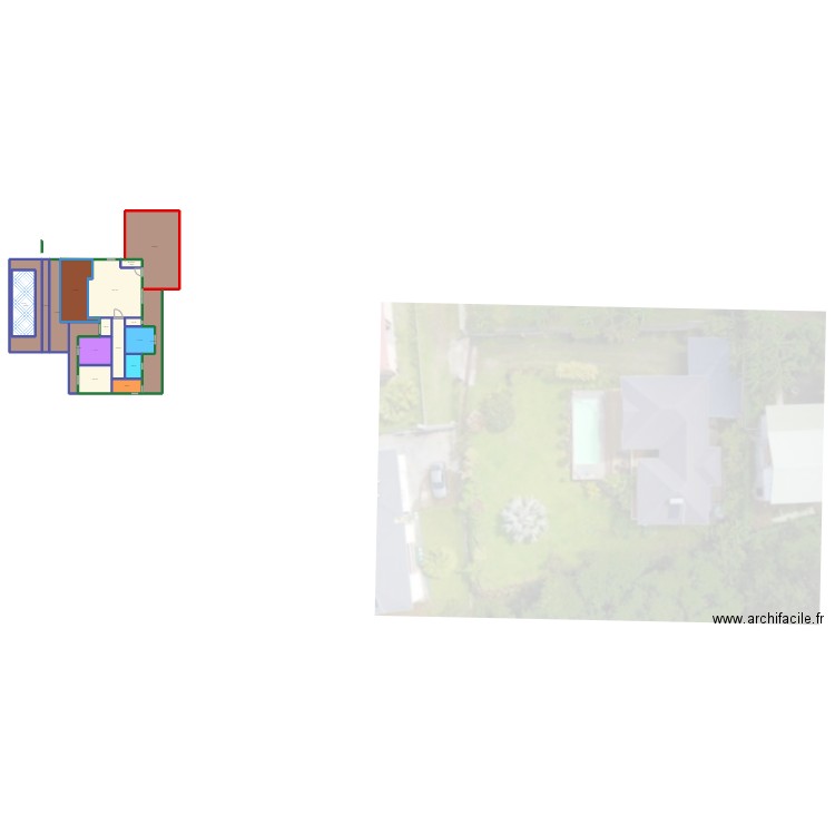 nouvelle maison a deshaies plan vierge. Plan de 18 pièces et 261 m2