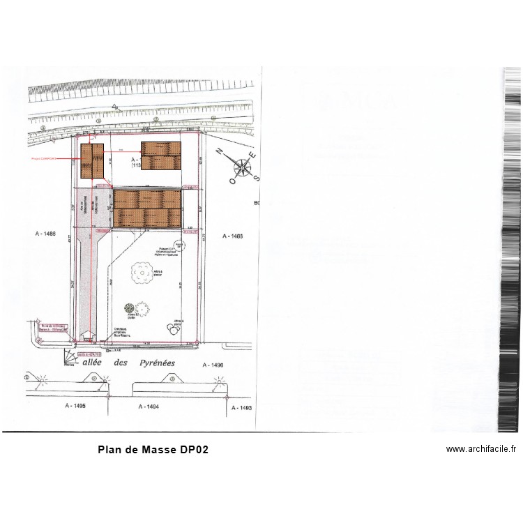 plan de masse. Plan de 0 pièce et 0 m2