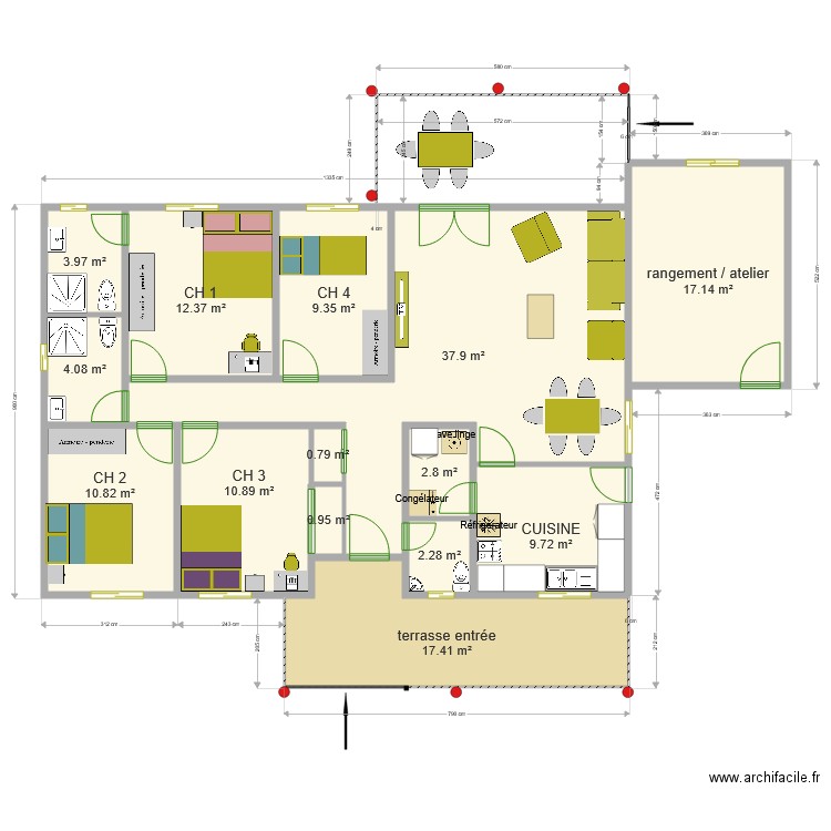 maison cameroun RDC. Plan de 0 pièce et 0 m2
