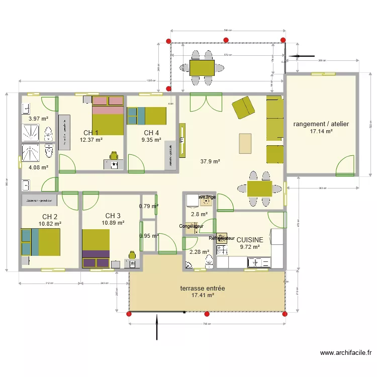 maison cameroun RDC. Plan de 