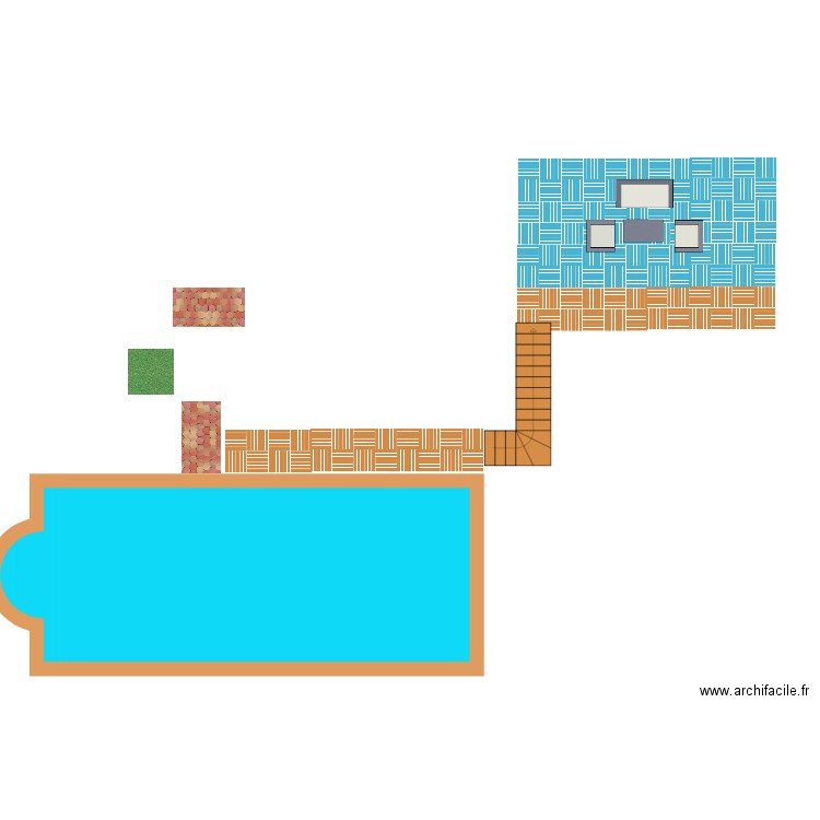 piscine. Plan de 0 pièce et 0 m2